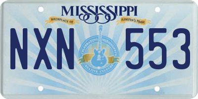 MS license plate NXN553