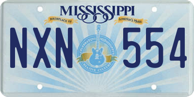 MS license plate NXN554