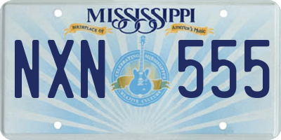 MS license plate NXN555