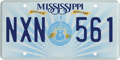 MS license plate NXN561