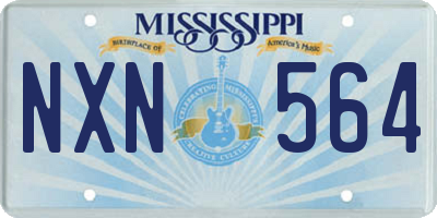 MS license plate NXN564