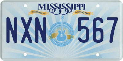 MS license plate NXN567