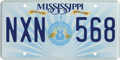 MS license plate NXN568