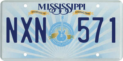 MS license plate NXN571