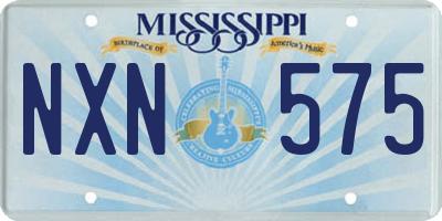MS license plate NXN575