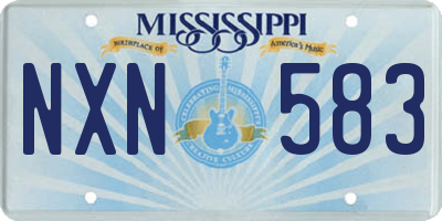 MS license plate NXN583