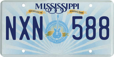 MS license plate NXN588