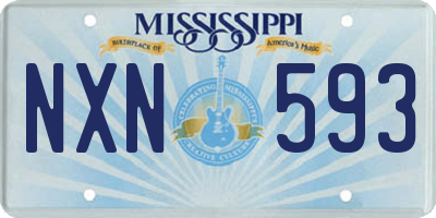 MS license plate NXN593