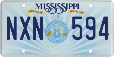 MS license plate NXN594