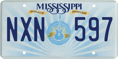 MS license plate NXN597