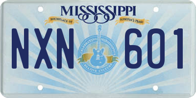 MS license plate NXN601