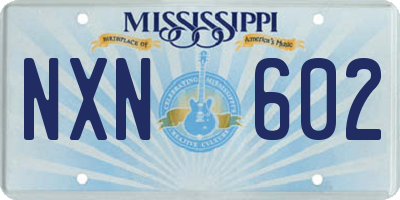 MS license plate NXN602