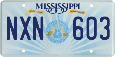 MS license plate NXN603