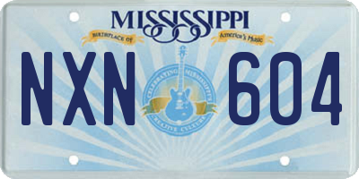MS license plate NXN604