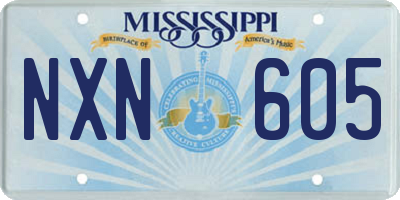 MS license plate NXN605