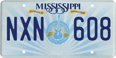 MS license plate NXN608