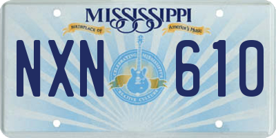 MS license plate NXN610