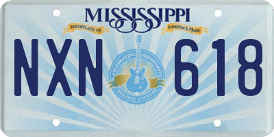 MS license plate NXN618