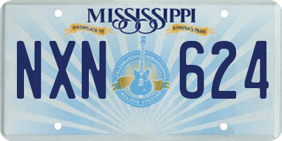 MS license plate NXN624