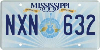 MS license plate NXN632