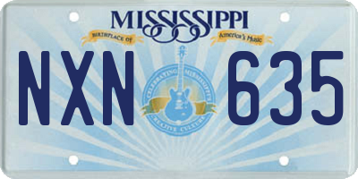 MS license plate NXN635