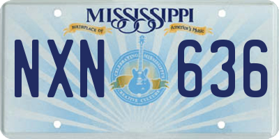 MS license plate NXN636