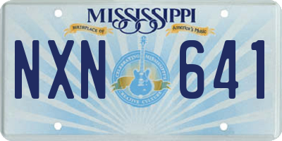 MS license plate NXN641
