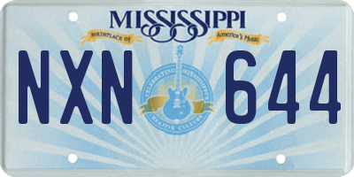 MS license plate NXN644