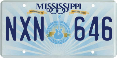 MS license plate NXN646