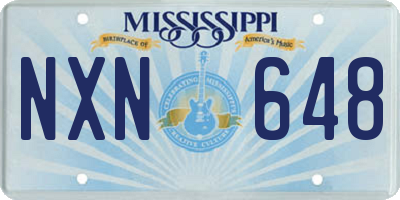 MS license plate NXN648