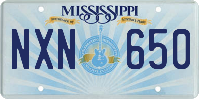 MS license plate NXN650
