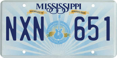 MS license plate NXN651