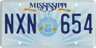 MS license plate NXN654