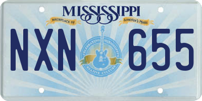 MS license plate NXN655