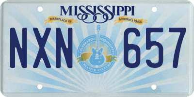 MS license plate NXN657