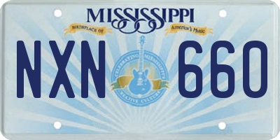 MS license plate NXN660