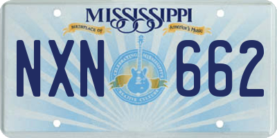 MS license plate NXN662