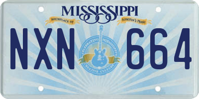 MS license plate NXN664