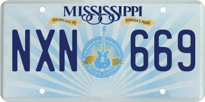 MS license plate NXN669