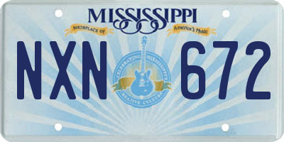 MS license plate NXN672