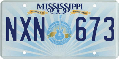 MS license plate NXN673