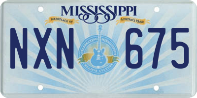 MS license plate NXN675