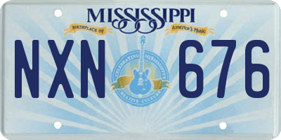 MS license plate NXN676
