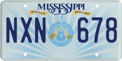 MS license plate NXN678