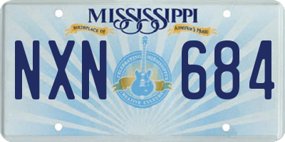 MS license plate NXN684