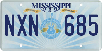 MS license plate NXN685