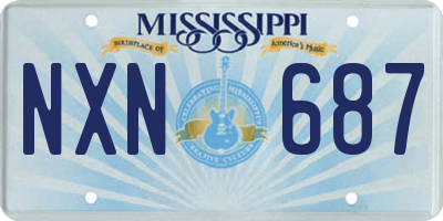 MS license plate NXN687