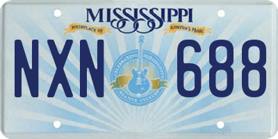MS license plate NXN688