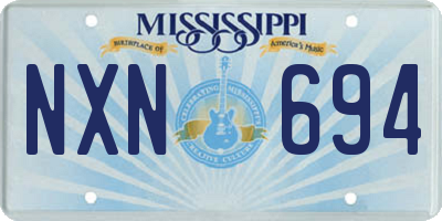 MS license plate NXN694