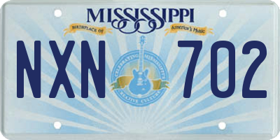 MS license plate NXN702